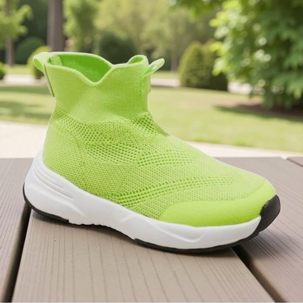 Cat & Jack Toddler Ari Kids Lime Green Slip-On Sneakers Size 8 NWT